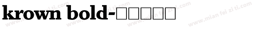 krown bold字体转换